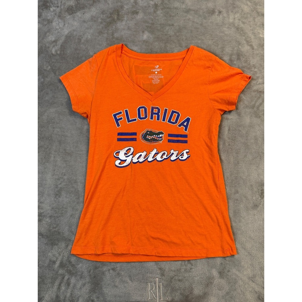 Colosseum Florida Gators Orange V Neck T Shirt Womens Size S